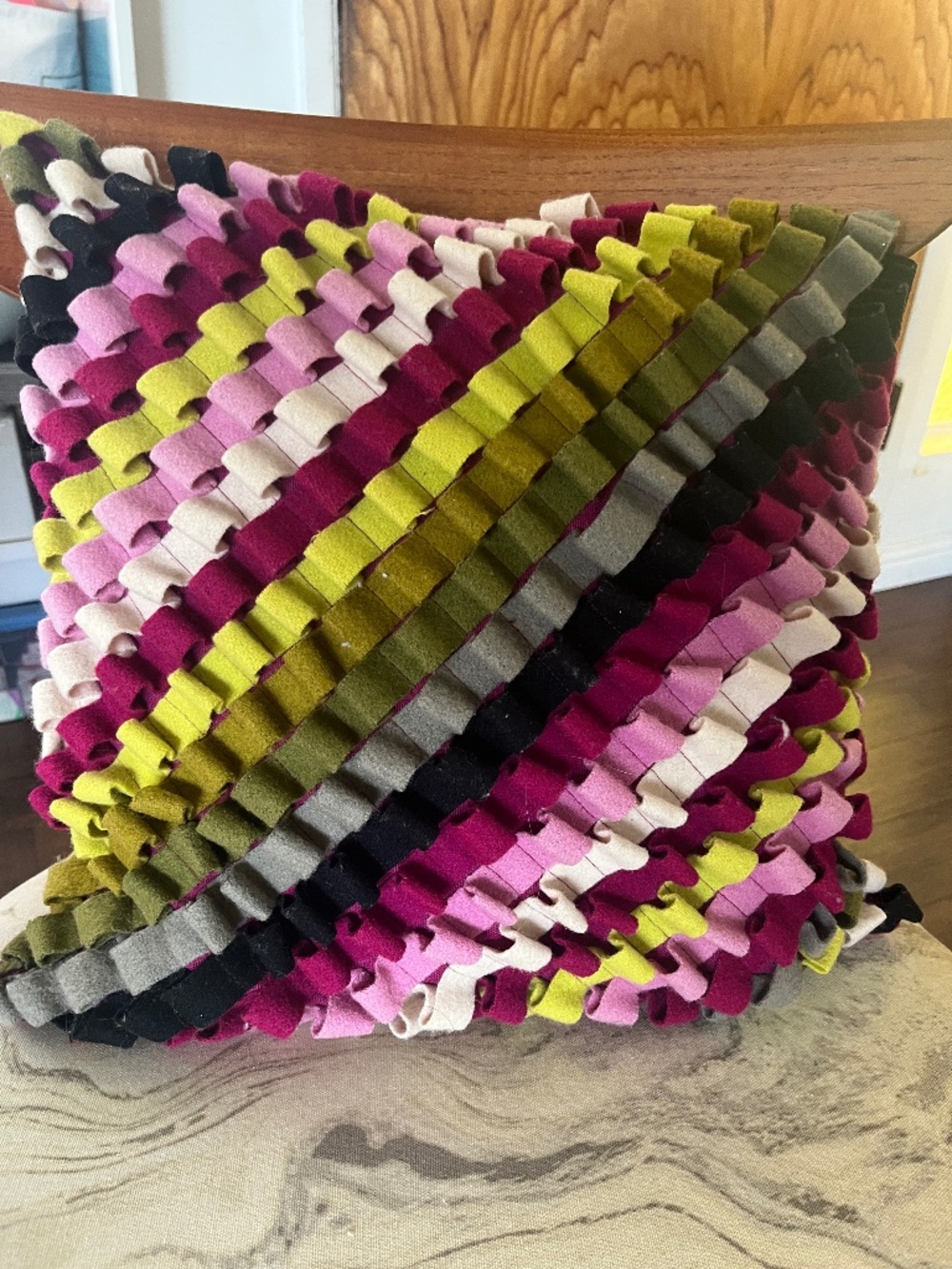 Missoni for Target "Loops" Toss Pillow • 16x16 • Multicolor Wool Felt • 2011 Col